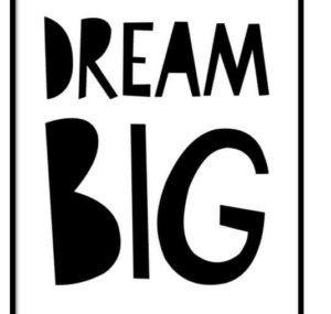 Dream big illustration poster