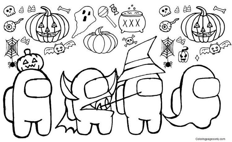 Download Free Printable Among Us coloring pages for kids and adults - HammBurg