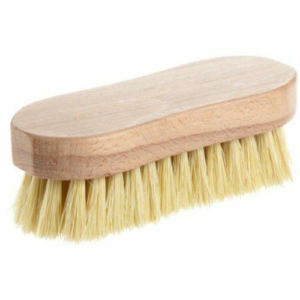 A wooden scrubbing brush