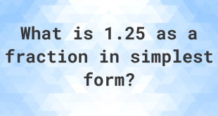 1.25 as a Fraction