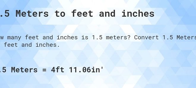1.5 Meters to Feet