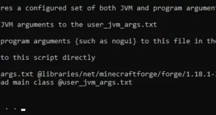 could not find or load main class user_jvm_args.txt