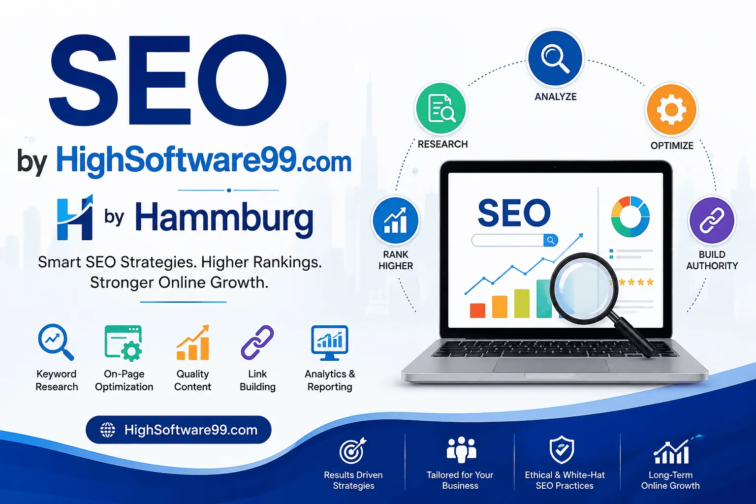 SEO by HighSoftware99.com by Hammburg – SEO strategies, keyword research, content optimization, link building, analytics, and online growth.