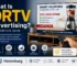 What Is DRTV Advertising? Complete Guide by Hammburg, featuring a television ad, targeted messaging, measurable results, conversions, and ROI.